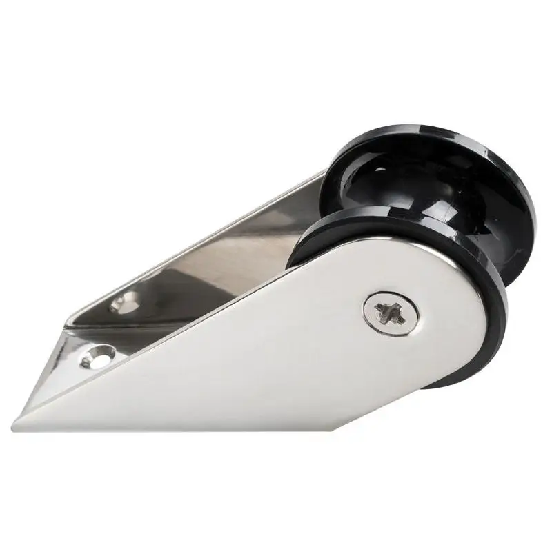 Popolare Musone di prua Osculati in acciaio inox satinato 155 x 51 mm con puleggia in nylon per nautica e vela