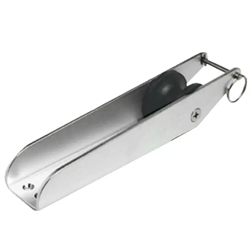 Musone di prua in acciaio inox satinato 280 x 55 mm con puleggia in gomma dura per imbarcazioni - Osculati - Resistente e durevole per la tua nautica Offerta Speciale