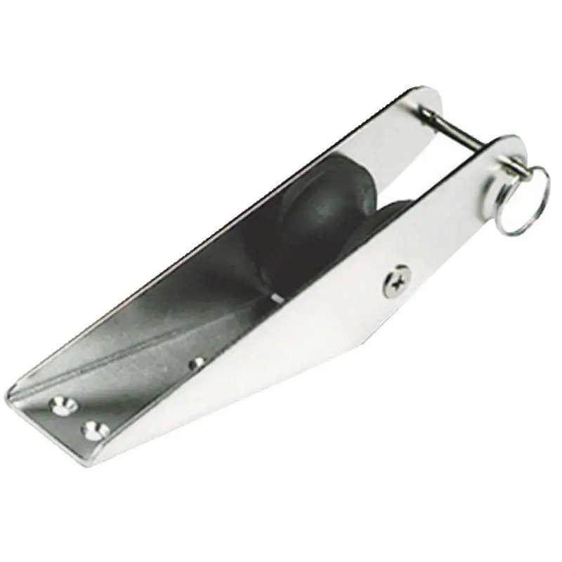 Occasione Musone di prua Osculati inox 232 x 51 mm con puleggia in gomma dura - Accessorio nautico di alta qualità in acciaio inox satinato