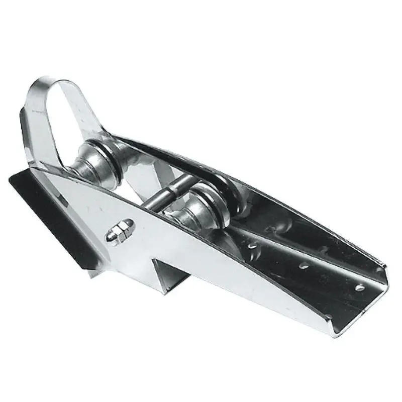 Super Prezzo Musone Inox a Bascula Osculati per Ancore fino a 20 kg con Guida Catena e Pulegge in Acciaio Inox - Spessore Lamiera 4 mm