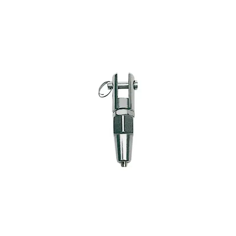 Terminale inox forcella Ø 7 mm Osculati con bloccaggio a doppio cono per cavi preformati - Montaggio facile senza attrezzi Spedizione Espresso