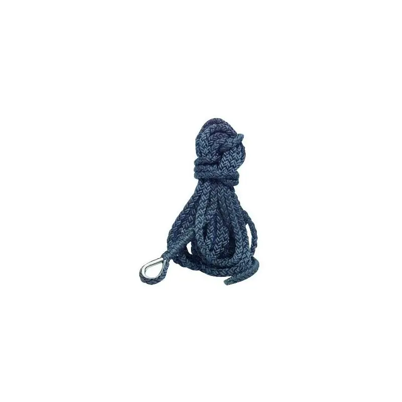 Quantità Limitata Cima ormeggio poliestere Osculati 8 capi 16 mm x 12 m con redance inox e impiombatura fatta a mano - colore blu