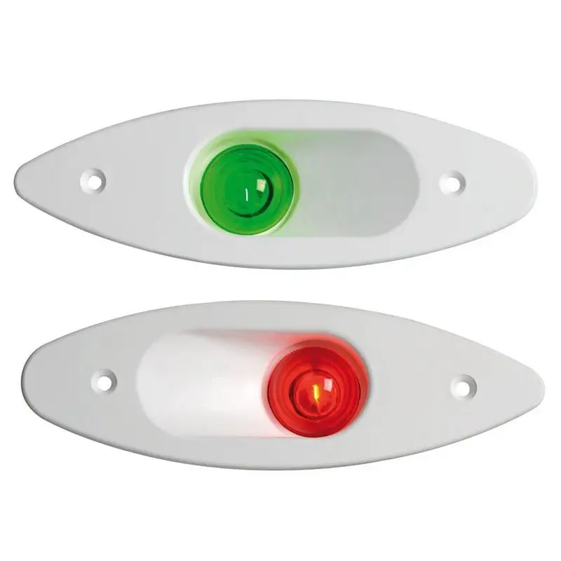 Fanale ad incasso verde/bianco in ABS tenuta stagna per nautica - Osculati Offerta Limitata