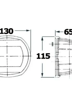 A Buon Prezzo Fanale Maxi 20 Prua Bianco/Nero 24 V - Osculati - Certificato COLREG 72 per Imbarcazioni fino a 20 m