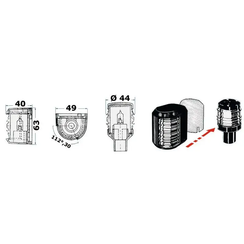 Promozione Esclusiva Fanale Utility 88 Poppa Bianco/Bianco Osculati per Imbarcazioni Fino a 12m - Approvato RINA, Alte Prestazioni e Basso Consumo Energetico