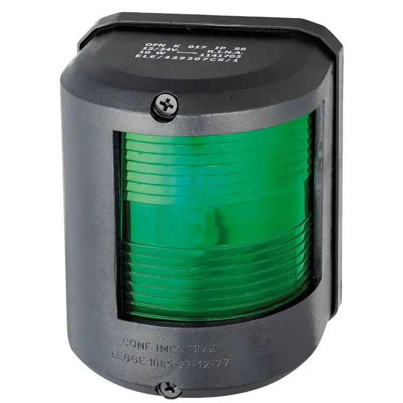 Fanale U78 Verde-Nero 12V Osculati per Imbarcazioni fino a 20 metri - Certificato COLREG72 - Realizzato in Policabonato e Plexiglass Esclusivo