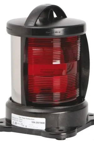 Fanale DHR Verde 112,5° Omologato per Nautica in Policorbonato Nero e Acciaio Inox con Lampadina a Filamento Verticale Più Venduto