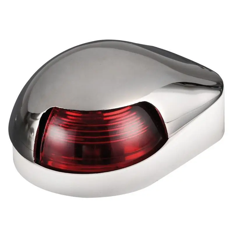 Fanale di Coperta Inox 112,5° Rosso in Acciaio Inox AISI 316 Lucidato a Specchio - Ideale per la tua imbarcazione Esclusivo