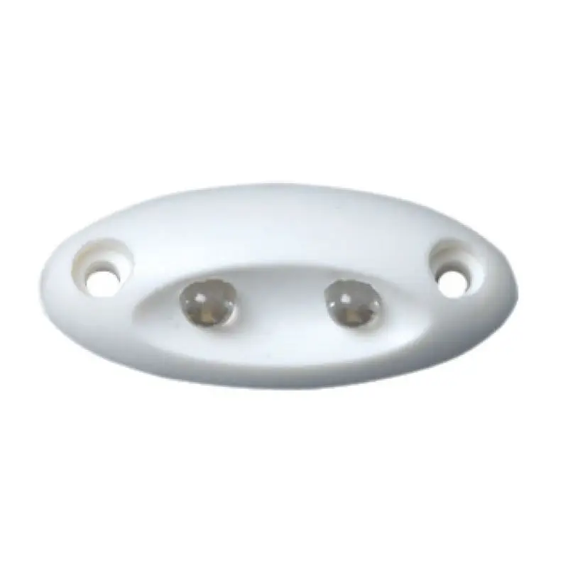 Spedizione Espresso Mini Luce di Cortesia 2 Led in Plastica Bianca per Illuminazione Nautica su Barche