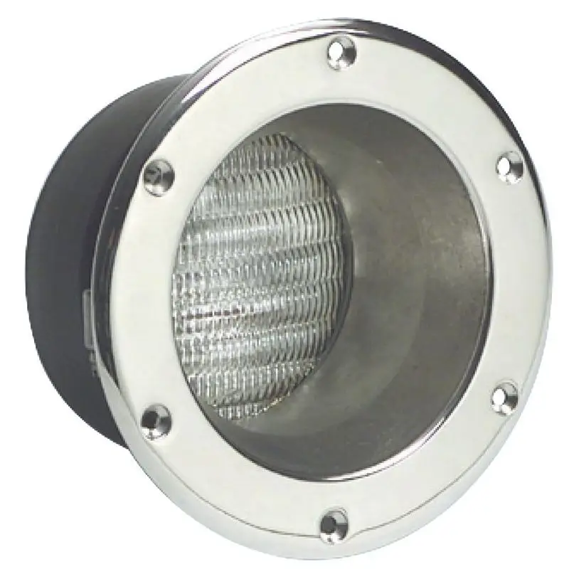 Fari Incasso Poppa 12V 35W Osculati con Bulbo Stagno Sealed Beam 4" in Acciaio Inox AISI 316 Lucidato a Specchio per Barche e Nautica Quantità Limitata