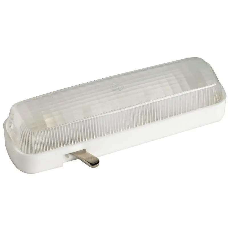 Plafoniera Cobo 120 mm in policarbonato bianco con interruttore - Nautica e Vela Professionale