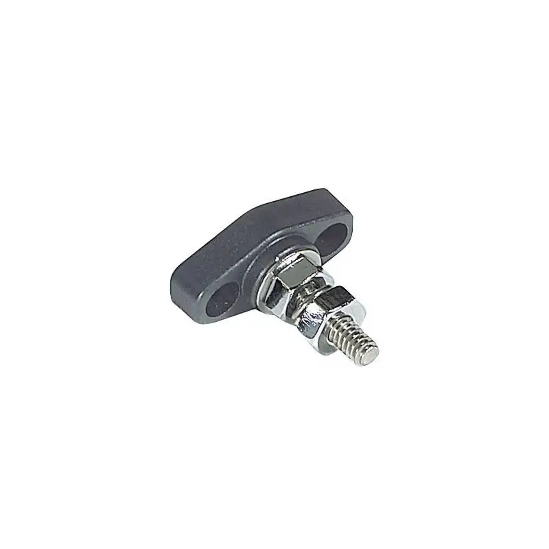Nodo derivazione Mini 40x20 mm per alti amperaggi - Base in nylon/fibra vetro, perno in acciaio inox, dadi in ottone cromato - Osculati Popolare