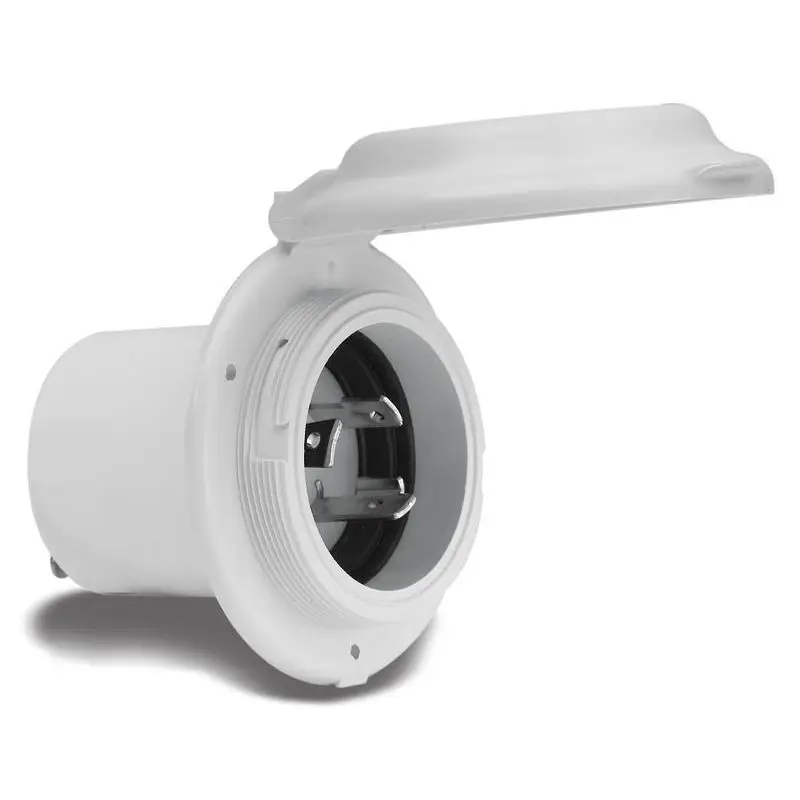 Professionale Presa Marinco Valox 16-30 A Frontale Tondo - Presa Stagna in Termopolimero Alta Resistenza con Contatti in Ottone Nichelato per Nautica e Barche