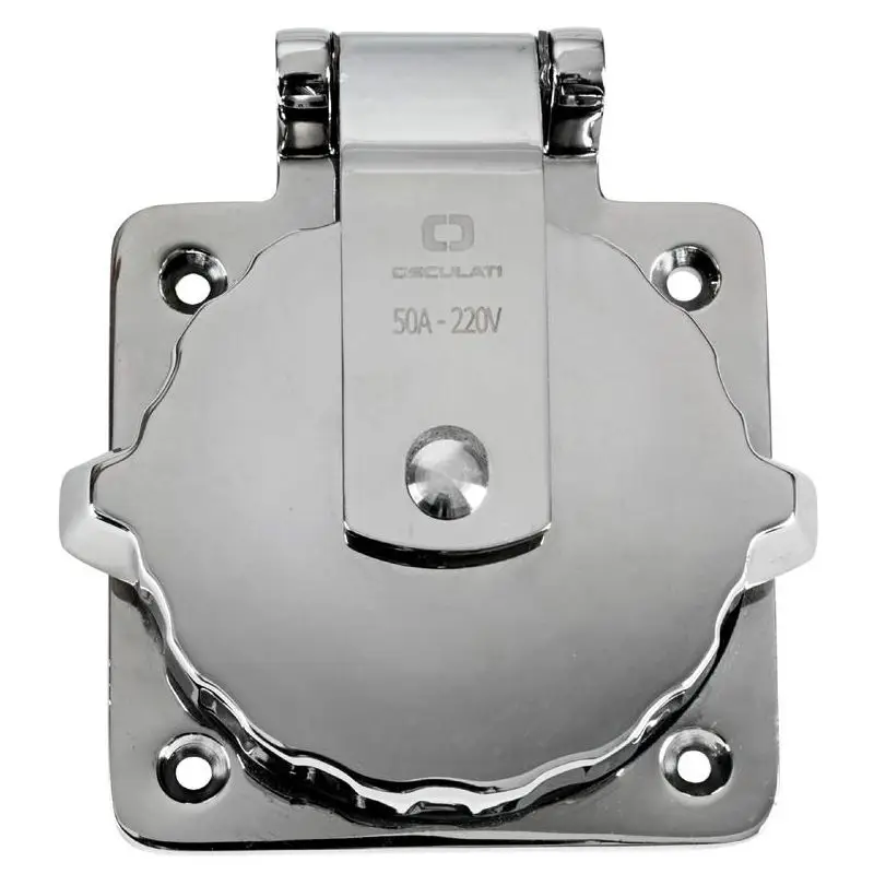 Presa inox 30 A 220 V con corpo in Luran resistente UV e contatti in ottone argentato - Accessorio nautico di alta qualità per imbarcazioni Vendita Finale