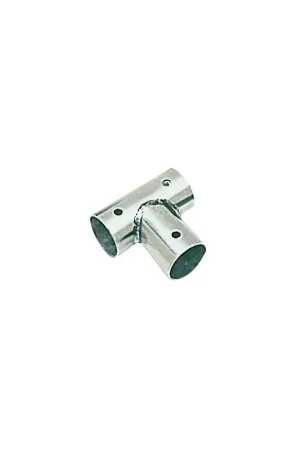 Raccordo inox T 90° 25 mm in acciaio inox AISI 316 lucidato a specchio per nautica - Basette pulpito di alta qualità Esclusivo