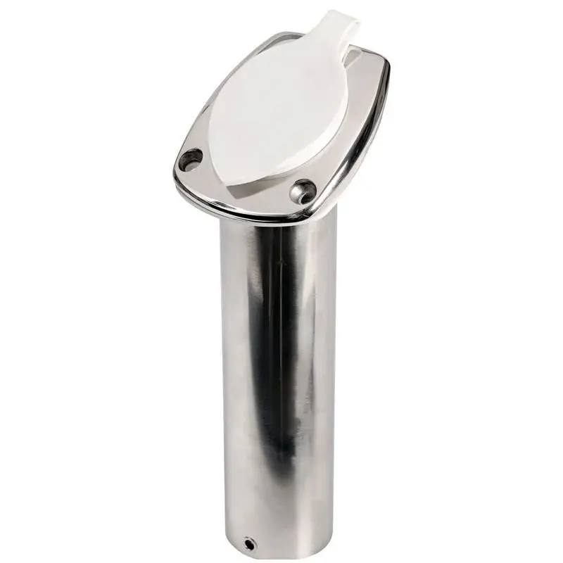 Portacanne Incasso Inclinato 60° in Acciaio Inox AISI 316 - Flangia Ovale Estetica con Cappuccio Stagno Inclusi Prezzo Basso