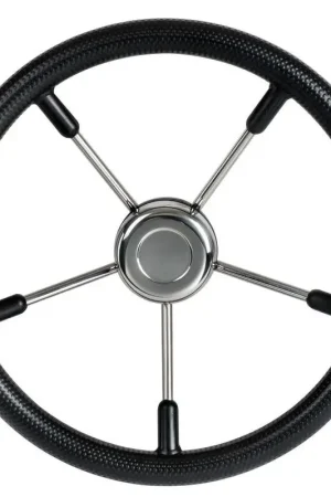 Volante Nautico mm 350 Nero con Cono Universale per Ultraflex, Morse e Teleflex Professionale