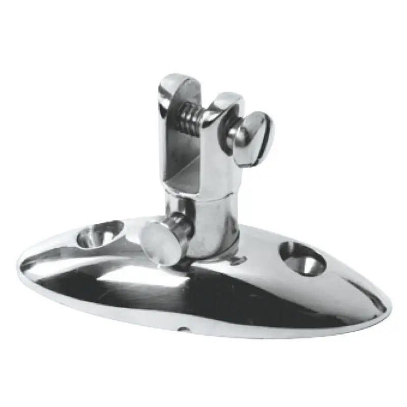 Forcella Esterna Estraibile a Scatto in Acciaio Inox AISI 316 Lucidato a Specchio - Nuova Versione Carenata con Perno/foro da 6 mm per Nautica e Barche Reso Gratuito