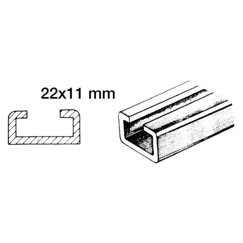 Occasione Rotaia per Scorrevoli 1 m 22x11 mm per Tendalini Nautici - Ottimizza l'Utilizzo dei Tuoi Tendalini con Facilità di Movimento