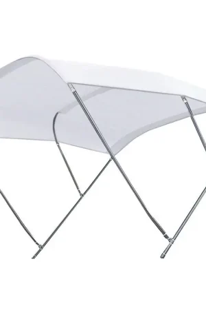 Direttamente Dal Produttore Tendina Smontabile SS 240/250 cm in Tessuto Impermeabile con Struttura in Acciaio Inossidabile AISI 316 e Basi Orientabili - Tessilmare