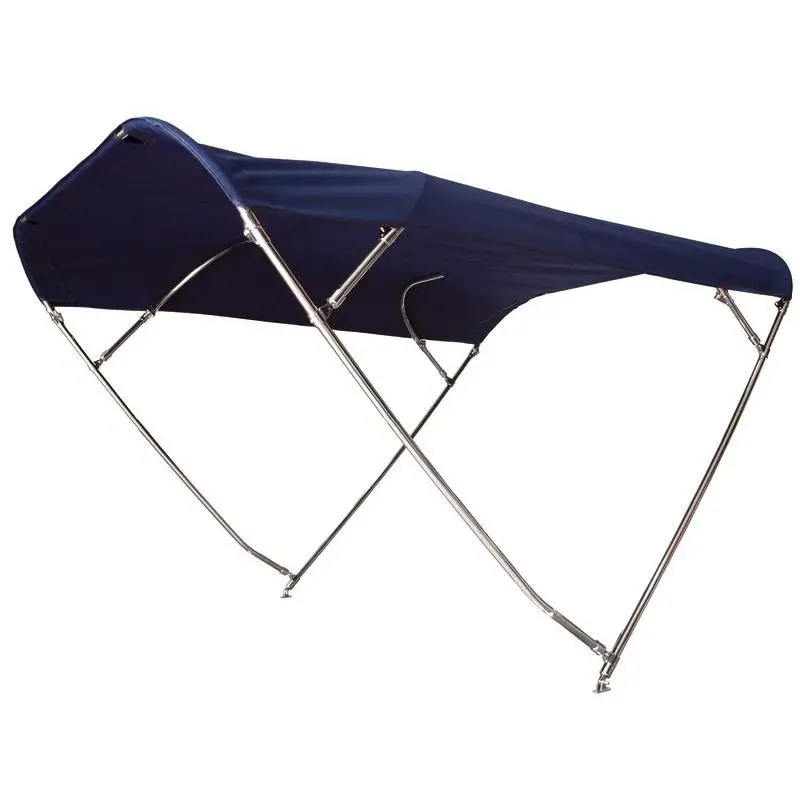 Direttamente Dal Produttore Capottina Inox Pieghevole 215/230 cm con Tubo Ø 25 mm - Tessuto Impermeabile Blu Navy, AISI 316, Smontabile e Custodia Inclusa - Made in Italy