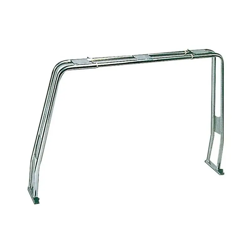 Consegna Rapida Roll Bar Abbattibile in Acciaio Inox 130 cm con Piani di Appoggio per Fanali e Trombe - Regolazione Telescopica Nautica