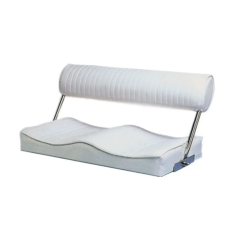 Offerta Sedile biposto ribaltabile 80 x 40 cm in Skay bianco, ideale per casse, ghiacciaie e gavoni con schienale orientabile.