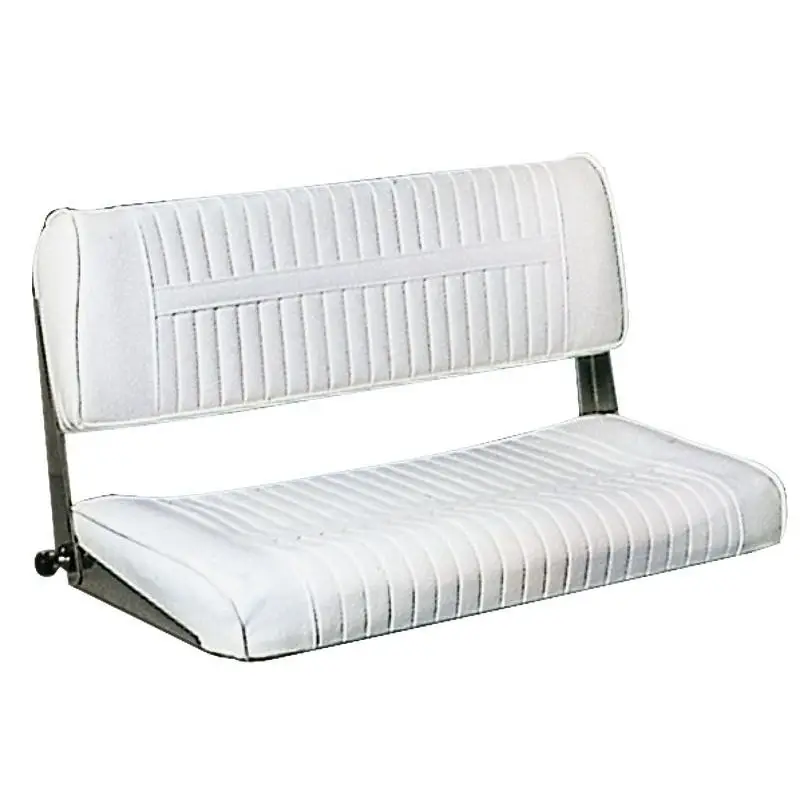 Sedile biposto 80 cm in skay elastico bianco con telaio in legno multistrato e cerniera in acciaio inox Super Prezzo