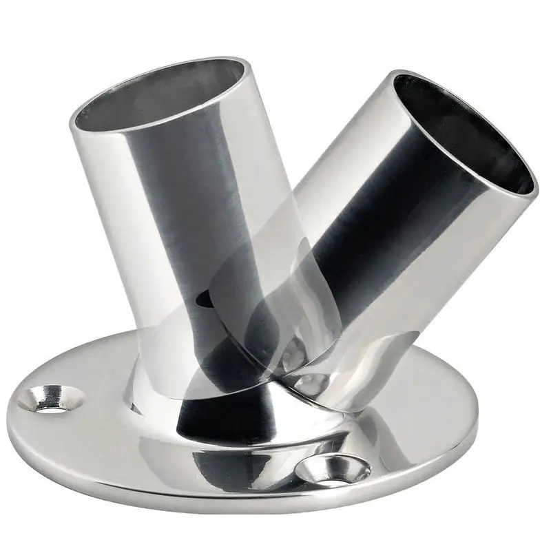 Snodo Semisferico in Acciaio Inox AISI 316 Lucido per Tubo da 25 mm con Fissaggio a Tre Viti - Ideale per Nautica e Barche Spedizione Espresso