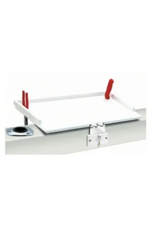 Piano di lavoro Magma 51 x 41 cm - Utile per tagliare pesce e carne, inodore, infrangibile, resistente UV, cerniere in acciaio inox sfilabili e porta utensili incluso. Sconto