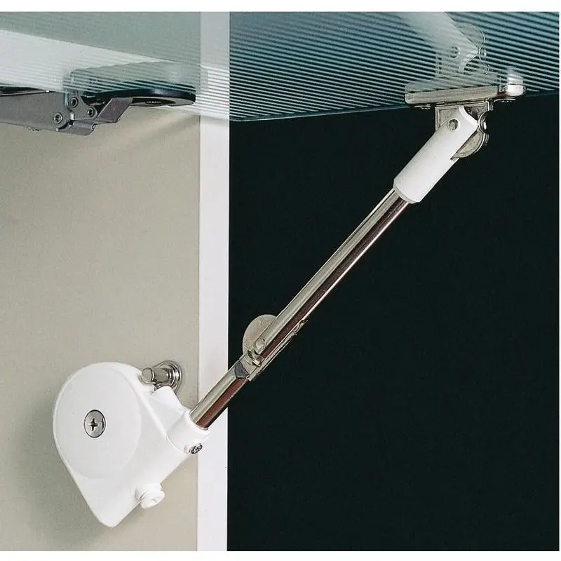 Braccetto Soft Down Stay Sugatsune - Sistema di sostegno per sportelli con ammortizzazione bianca e piastrina di montaggio incluso Super Prezzo