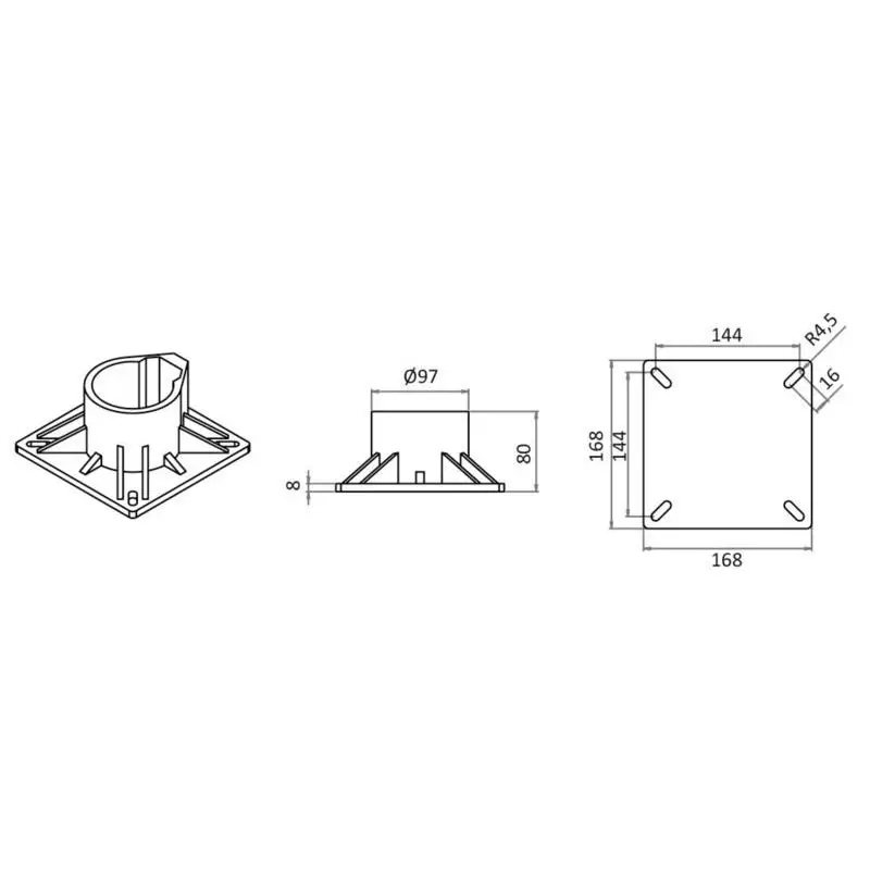 Offerta Lampo Colonnina Light 30 cm con Base Lucida e Finitura Anodizzata a Specchio - Ø 230 mm con Boccole in Nylon Antifrizione