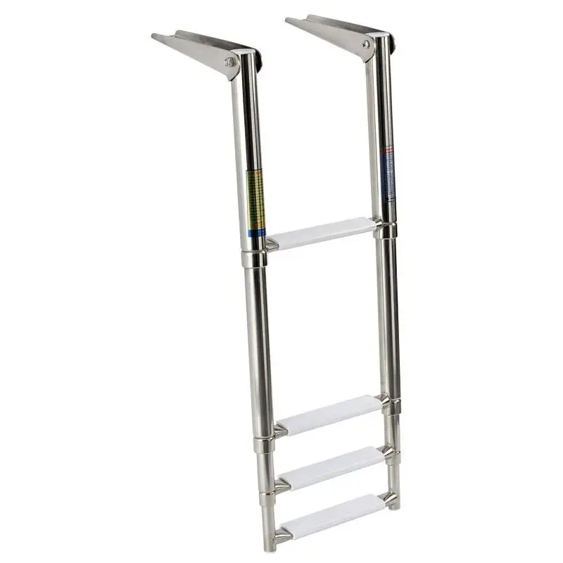 Pagamento Sicuro Scaletta Inox Telescopica 4 Gradini in Acciaio Inox Lucidato a Specchio per Barche e Nautica