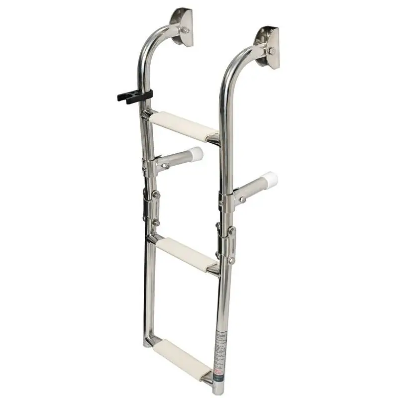 Scaletta Inox 3 Gradini Stretta con Superficie Antiscivolo per Poppa - Ideale per Barche e Imbarcazioni Acquista Ora
