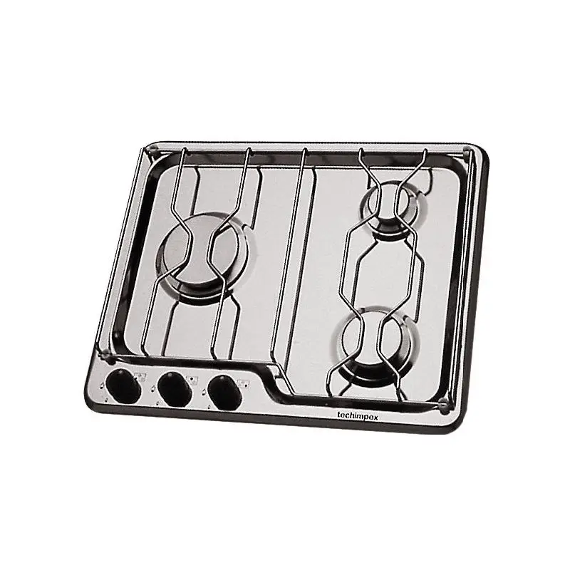 Piano Cottura 3 Fuochi in Acciaio Inox con Bruciatori di Alta Qualità e Sicurezza - Ideale per Vela e Nautica - Techimpex Super Prezzo