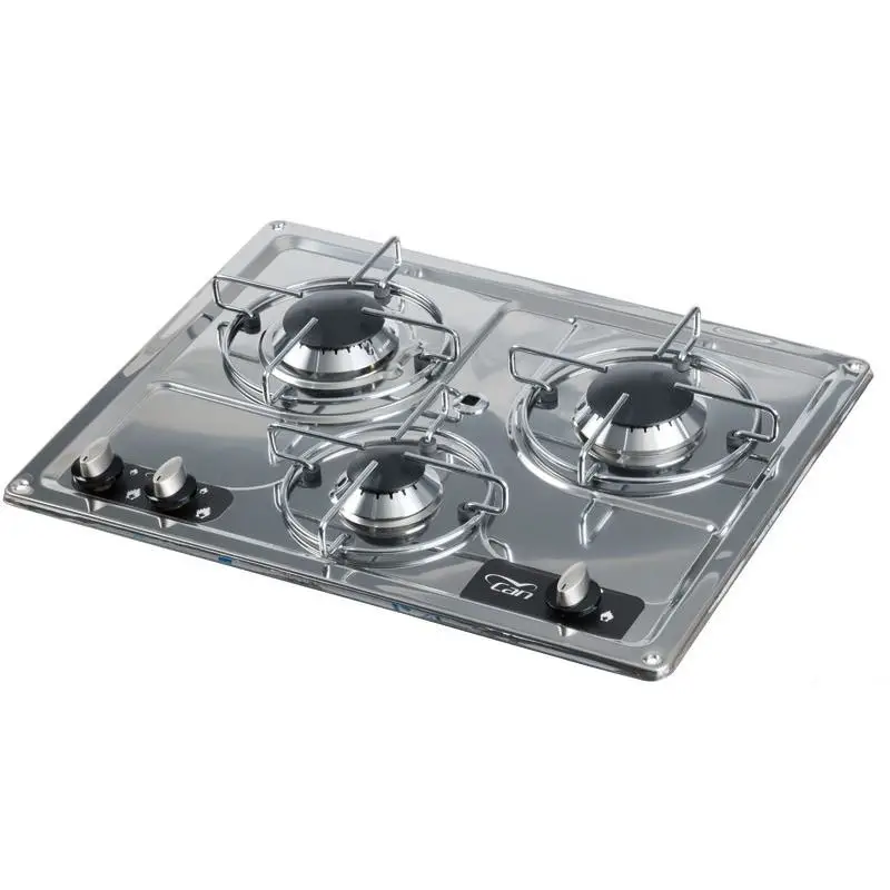 A Buon Prezzo Fornello Nautico Supercompatto a 3 Fuochi con Termocoppia di Sicurezza - Dimensioni 470 x 360 mm
