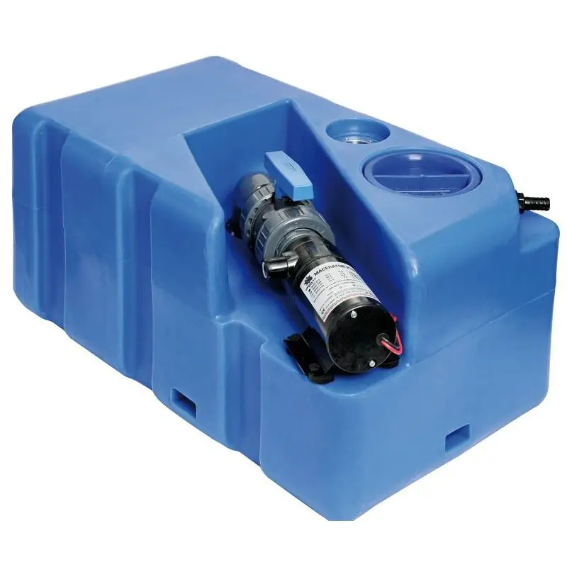 Must-Have Kit Serbatoio e Maceratore 60 l 24 V - Pronto all'Installazione per WC Nautici, Completo di Decorrenza e Accessori Compatibili