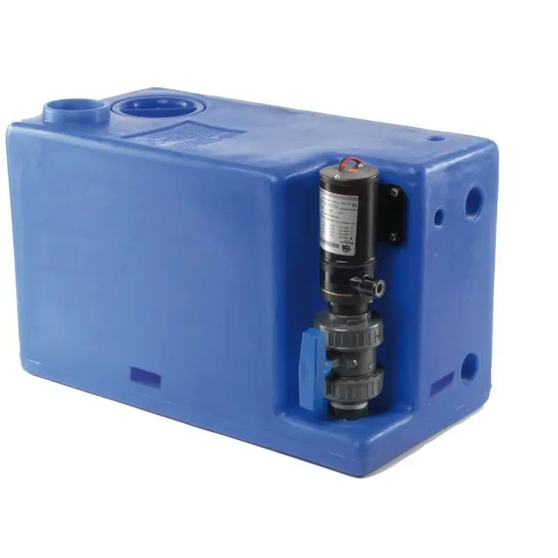 Bestseller Serbatoio e Maceratore 24 V da 77 litri Osculati - Pronto all'installazione per WC elettrici e manuali, completo di attacchi e valvole per manutenzione, conforme a ISO 8099