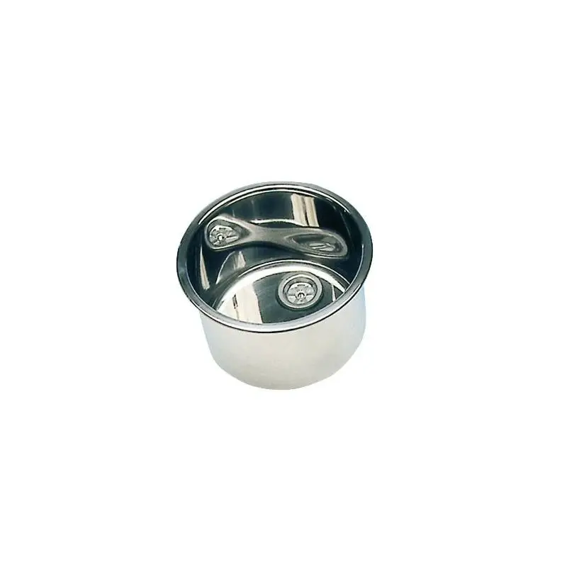 Lavello tondo in acciaio inox 385 x 180 mm - Ideale per barche e nautica - Piletta di scarico non inclusa Di Tendenza