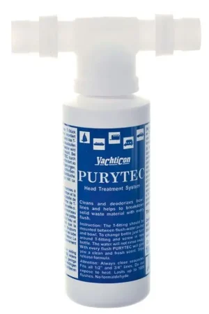 Sconto Disinfettante Yachticon Purytec per WC Nautici - Flacone da 100 ml per 400 Lavaggi, Deodorante e Disinfettante Facile da Installare su Tubazione Acqua.