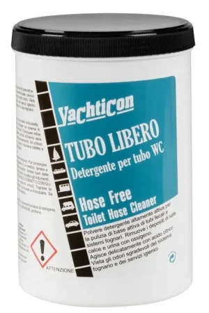 Detergente Ossigenante Yachticon Tubo Libero per Pulizia e Disincrostazione Tubi Flessibili di Scarico WC Nautici con Azione Anti-Batterica Compra Oggi Stesso