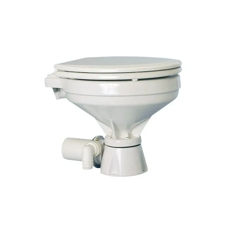 WC Silent Comfort 12 V - Toilette nautica con pannello di comando, tavoletta soft close e raccordo lavaggio Spray Nozzle per una pulizia efficace Vendita Finale