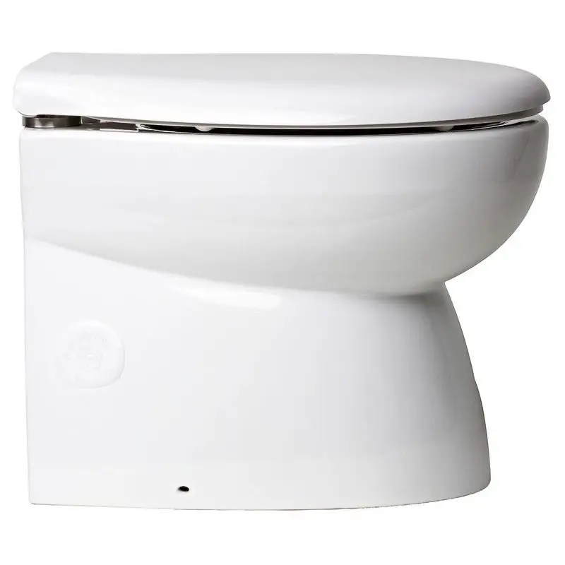 WC Silent Elegant 12 V Posteriore Dritto - Pompa a Bassa Rumorosità con Pannello di Comando Inclusa e Raccordo Lavaggio Spray Nozzle per Pulizia Efficace. Scelto Dai Clienti