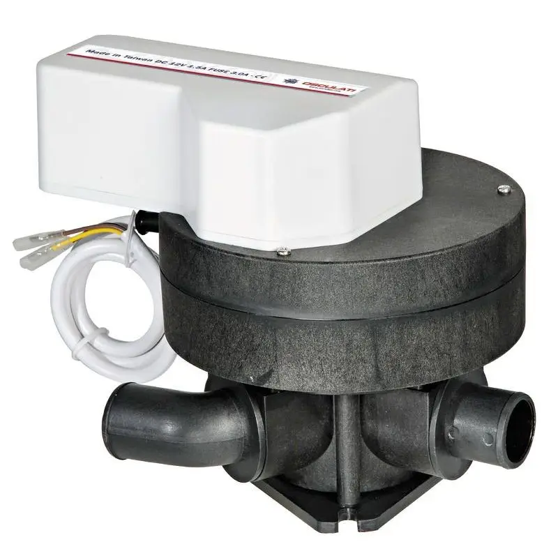 Non Perdere Valvola elettrica a Y 12 V con interruttore ON-OFF-ON, manuale in caso di avaria, per tubi Ø 38/25 mm, dimensioni 250x180x200 mm, assorbimento 1,5 Ampère.