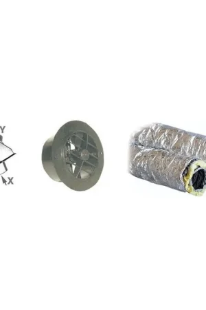 Kit Accessori Aria 2° Uscita Versione B con Base in Acciaio Inossidabile e Ventilatore Orientabile per Condizionamento e Riscaldamento a 220 V per Barche e Nautica Bestseller