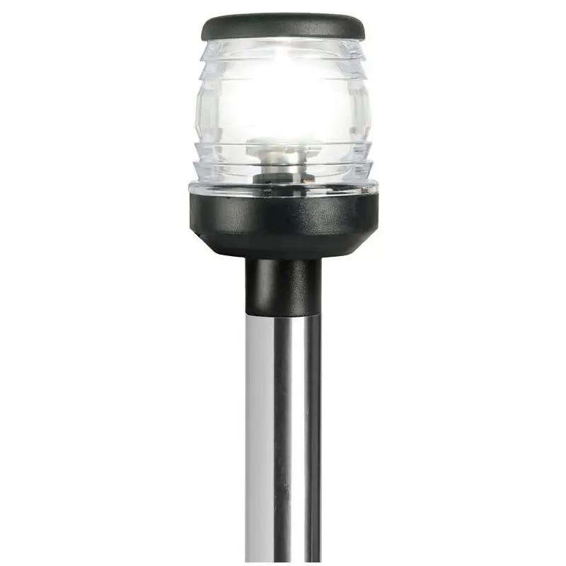 Asta 360° LED Estrabile Inclinata Nera per Imbarcazioni fino a 20 m - Fanale in Policabonato e AISI 316, Certificata COLREG72 Prezzo Ridotto