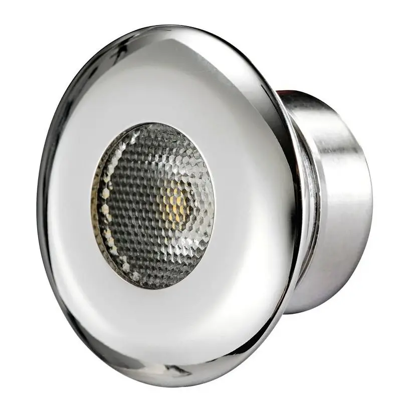 Esclusivo Micro plafoniera LED 1x1 W Bianca in Acciaio Inox per Illuminazione Nautica sotto Plancette - Luce d'Atmosfera per Barche