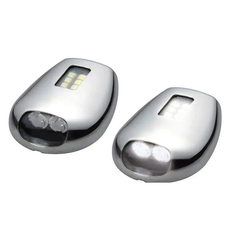 Ultima Occasione Luci da Ormeggio Osculati con LED HD - Set di Luci di Prua e Laterali in Acciaio Inossidabile AISI 316, Controllo Separato per Barche
