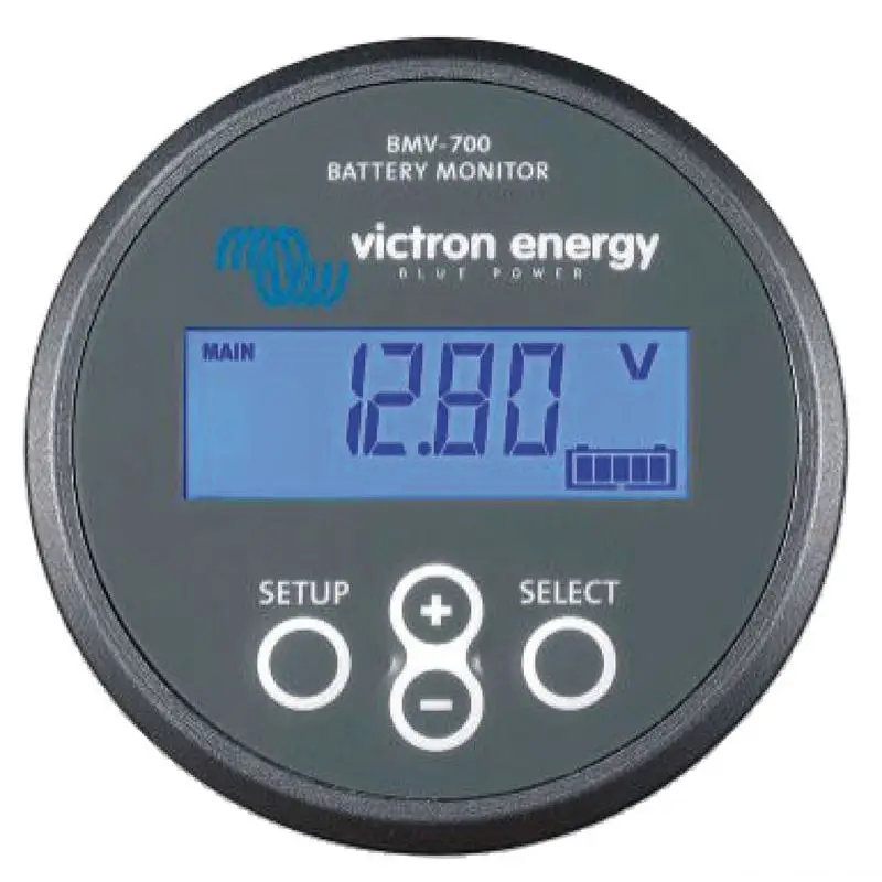 Spedito Oggi Monitor Digitale Victron Energy per 1 Batteria - Controllo Tensione, Stato di Carica, Corrente e Consumo con Allarme Visivo e Sonoro