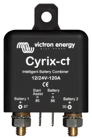 Parallelatore Victron Cyrix-ct 120 Ah - Relay Elettronico per Gestione Batteria Nautica con Controllo Microprocessore Nuova Collezione
